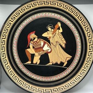 Vintage hand painted Greek plate